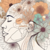 how to stimulate olfactory nerve A nose with highlighted olfactory nerve pathways interacting with floating aromatic molecules from various sources like flowers